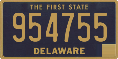 DE license plate 954755