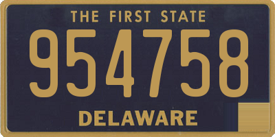 DE license plate 954758