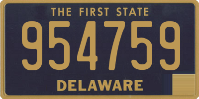 DE license plate 954759