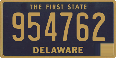 DE license plate 954762