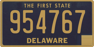 DE license plate 954767