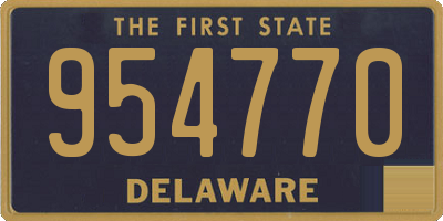 DE license plate 954770