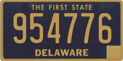 DE license plate 954776