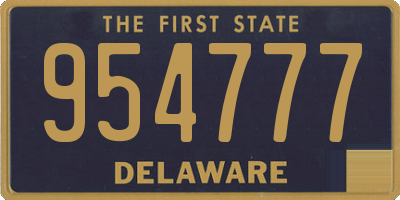 DE license plate 954777
