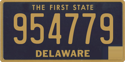 DE license plate 954779