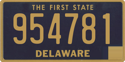 DE license plate 954781