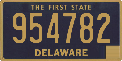 DE license plate 954782