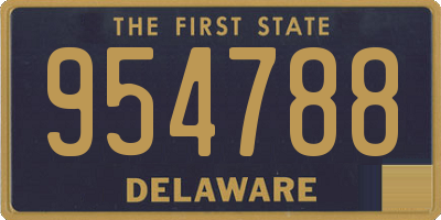 DE license plate 954788