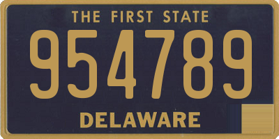 DE license plate 954789