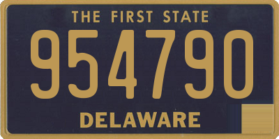 DE license plate 954790
