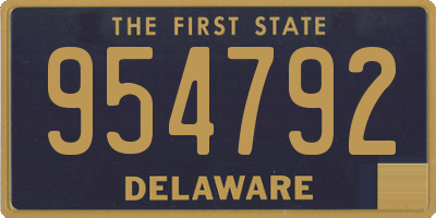 DE license plate 954792