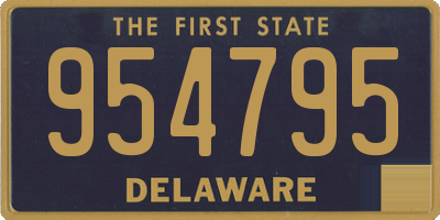 DE license plate 954795
