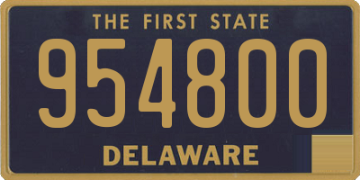 DE license plate 954800