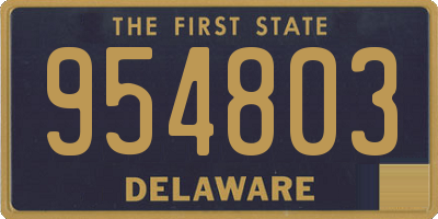 DE license plate 954803