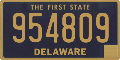 DE license plate 954809