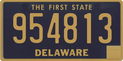 DE license plate 954813