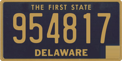 DE license plate 954817
