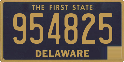 DE license plate 954825