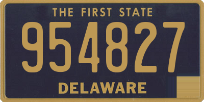 DE license plate 954827