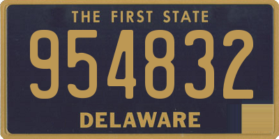 DE license plate 954832