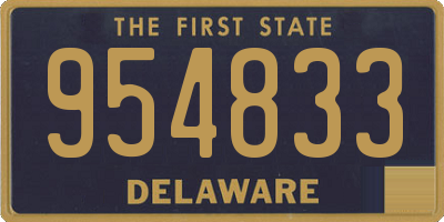 DE license plate 954833
