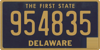 DE license plate 954835