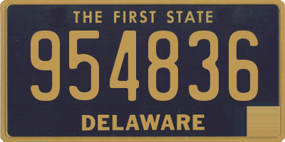 DE license plate 954836