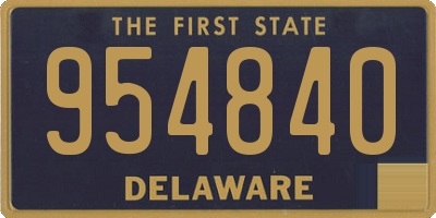 DE license plate 954840
