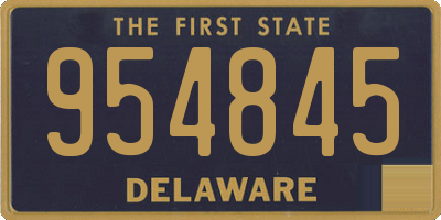 DE license plate 954845