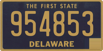 DE license plate 954853