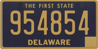 DE license plate 954854