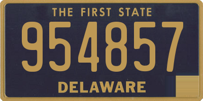 DE license plate 954857