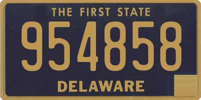 DE license plate 954858