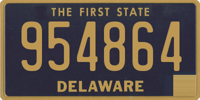 DE license plate 954864