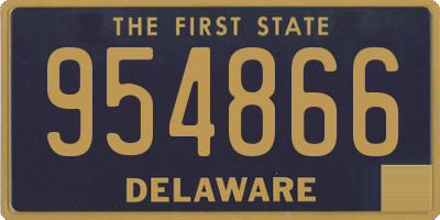 DE license plate 954866