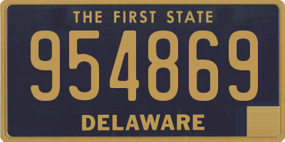 DE license plate 954869