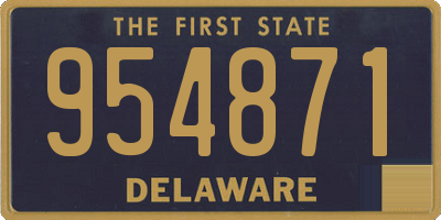 DE license plate 954871