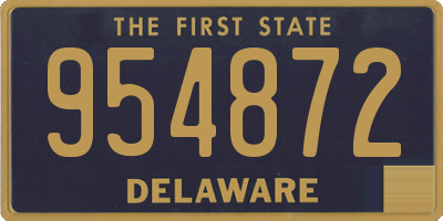 DE license plate 954872