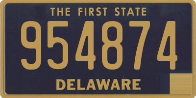 DE license plate 954874