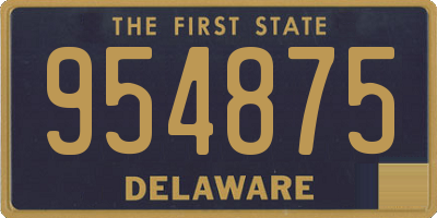 DE license plate 954875