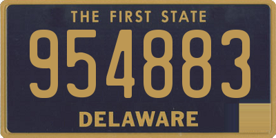 DE license plate 954883