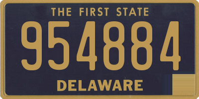 DE license plate 954884