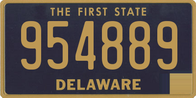 DE license plate 954889