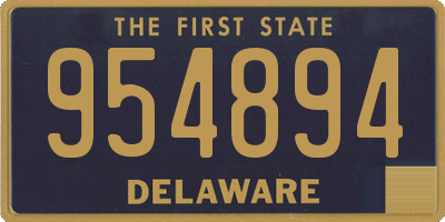 DE license plate 954894