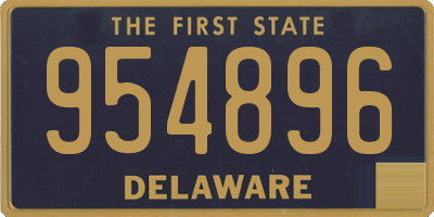 DE license plate 954896