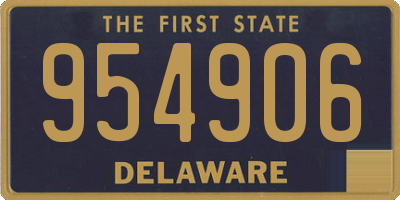 DE license plate 954906