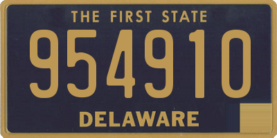 DE license plate 954910
