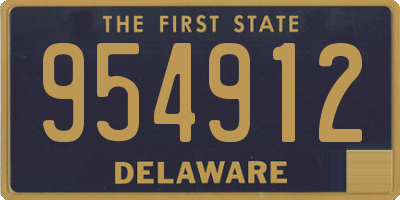 DE license plate 954912