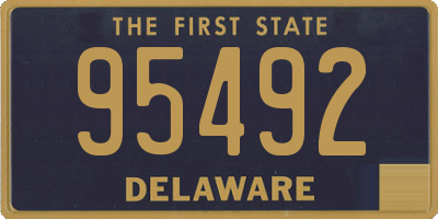 DE license plate 95492