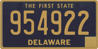 DE license plate 954922